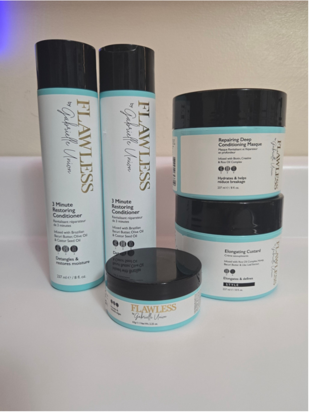 Flawless by Gabrielle Union Hair Care 5 Piece Bulk Lot Conditioner Masque